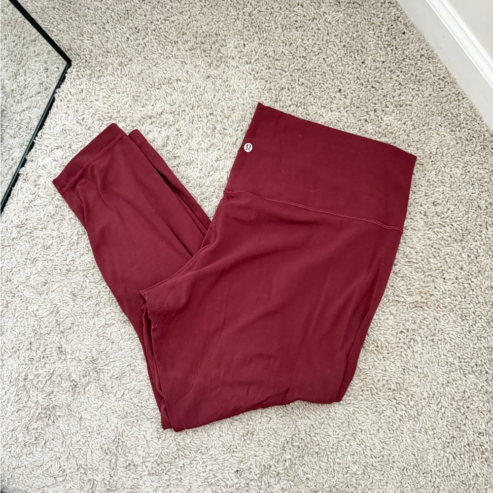 Lululemon Burgundy High-Rise Align 25” Leggings